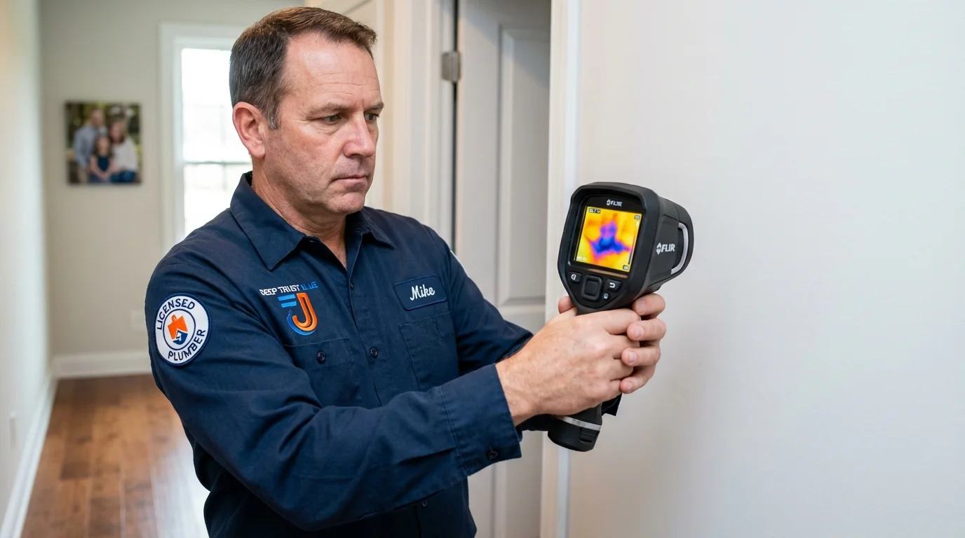 Thermal imaging leak detection by Johns Plumbing LLC in Canadian